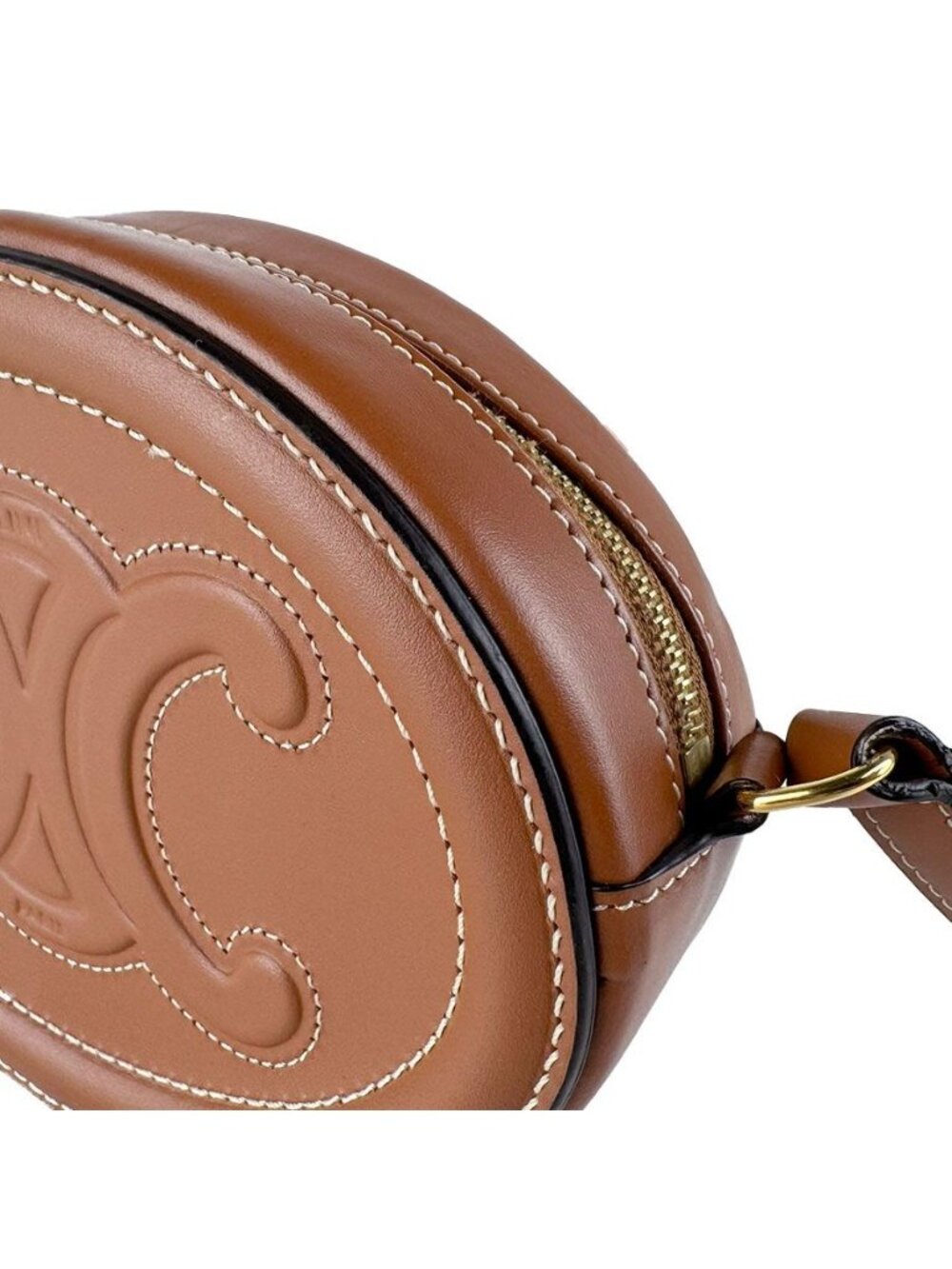 Celine Shoulder Bag Oval Purse Cuir Triomphe - Picture 5 of 12